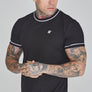 SikSilk - Black Muscle Fit T-Shirt